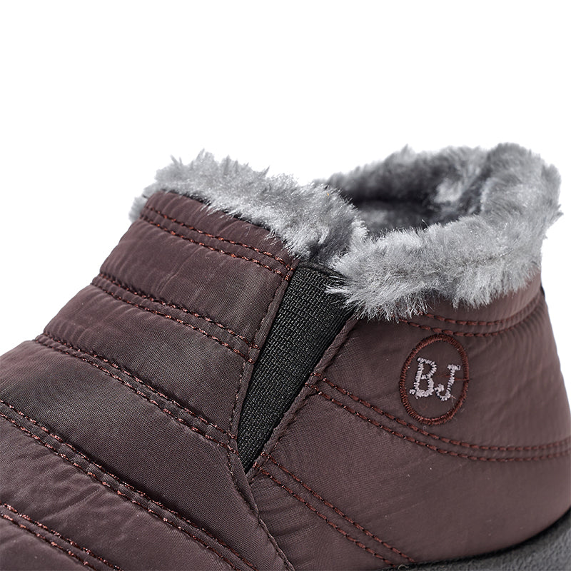 BAIRUILUN Cotton shoes for warmth and splash resistance, PU outsole for anti slip short boots for women