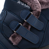 Buiruilun wholesale women Leather Snow Booties Rubber waterproof Shoes Women's Boots Winter Snowproof Ankle Boots