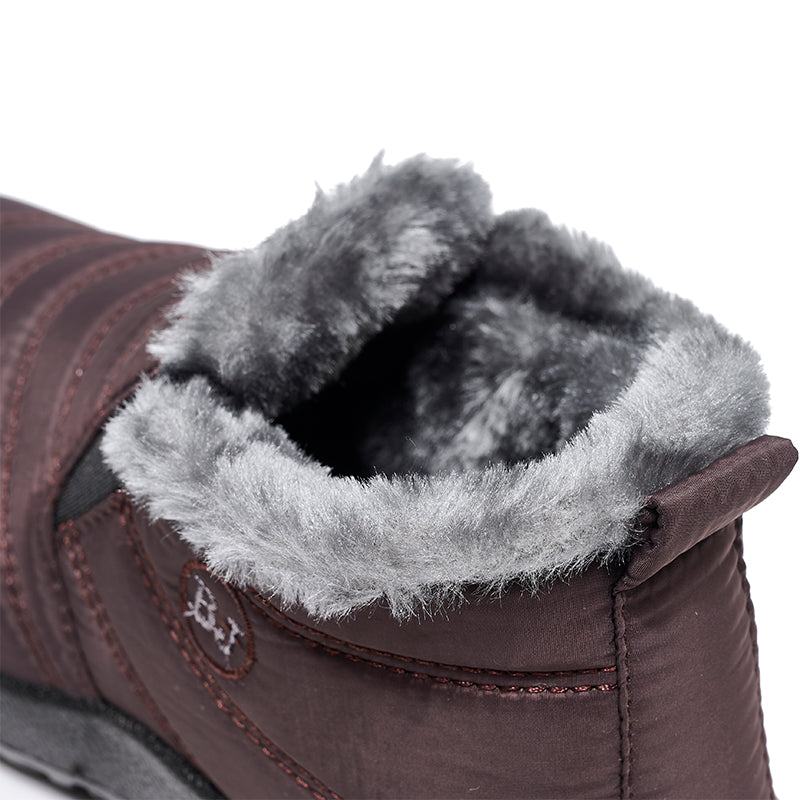 BAIRUILUN Cotton shoes for warmth and splash resistance, PU outsole for anti slip short boots for women