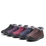 BAIRUILUN Cotton shoes for warmth and splash resistance, PU outsole for anti slip short boots for women