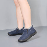 BAIRUILUN Cotton shoes for warmth and splash resistance, PU outsole for anti slip short boots for women