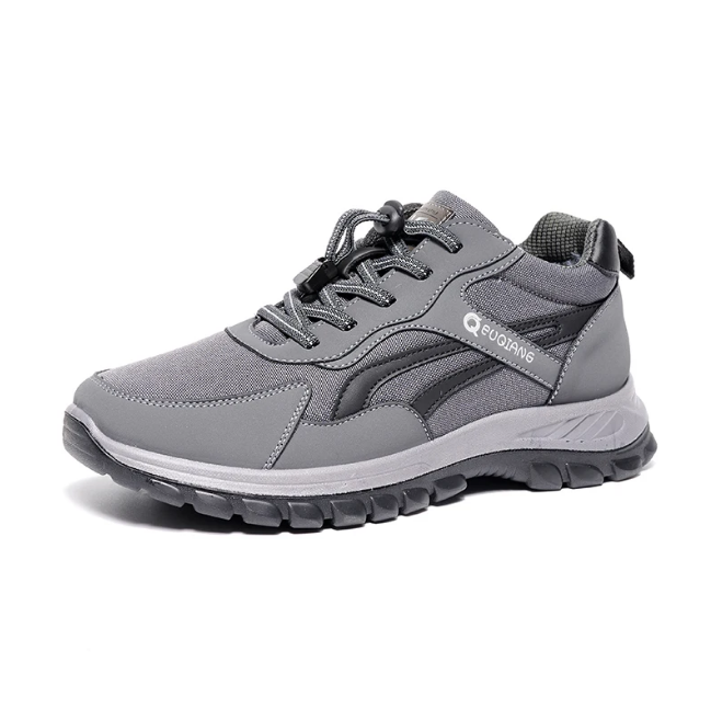Custom men's low cut synthetic leather snow shoes winter warm plush sports and casual snow shoes for men