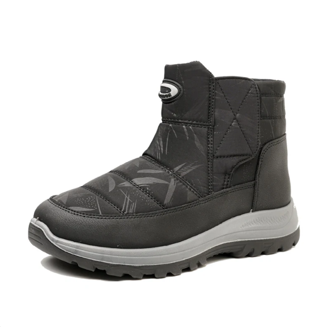Custom Men's Thickening And Plush Casual Snow Boots Wholesale Warm Plush Cotton Footwear Outdoor Snow Boots For Men