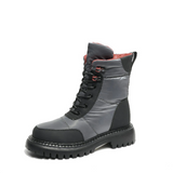 Custom warm plush anti-slip thick outsole ladies short snow boots fashion trend popular waterproof women snow boots