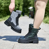 Custom Autumn And Winter New Round Toe Thick Outsole Women's Snow Boots Water Platform Mid Snow Boots For Ladies