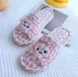 Fashion Cute Litter Bear Comfortable Home Soft Slippers Wholesale Quiet And Comfortable Bedroom Couple Slippers
