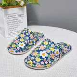 Fashion Cotton Fabric Thermal Comfortable Home Slippers Wholesale Quiet And Comfortable Indoor Couple Slippers