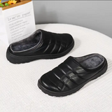 Indoor and outdoor couple's plush anti-slip slippers in winter thick plush wear-resistant warm slippers for men and women