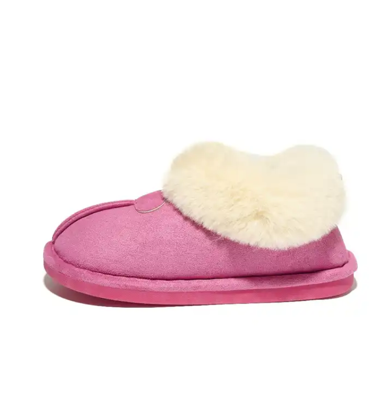 Fashion thickened home fluffy plush slipper for women winter warm fur lightweight indoor snow shoes plush slipper