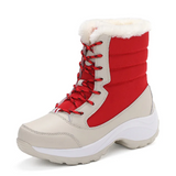 Factory Wholesale OEM ODM Plush Thick outsole Snow Boots High Top Outdoor Anti slip Winter Boots Shoes For Women