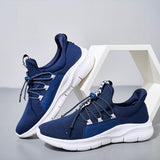 Fashion trend soft running style men lace up casual shoes breathable black casual sneakers men' s sport shoes