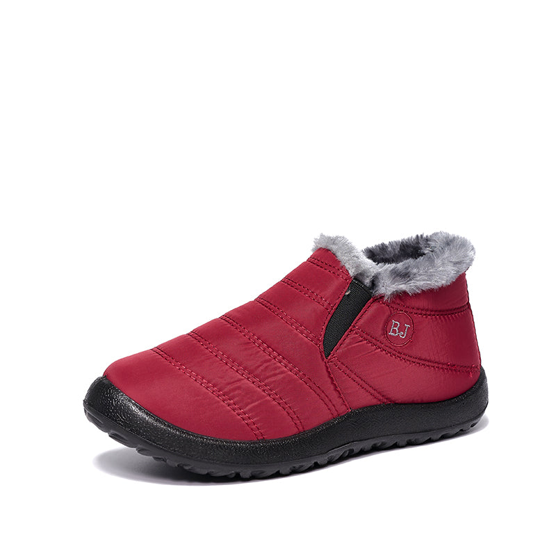 BAIRUILUN Cotton shoes for warmth and splash resistance, PU outsole for anti slip short boots for women