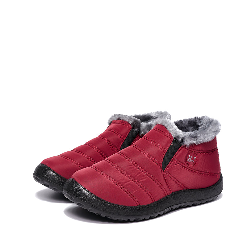BAIRUILUN Cotton shoes for warmth and splash resistance, PU outsole for anti slip short boots for women