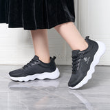 Custom Logo Breathable Lightweight Casual Women's Shoes Summer Women's Lace-up Soft Casual Shoes Sneakers