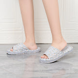 Custom Fresh And Artistic Style Home Cloth Cute Flowers Slippers Soft Silent Comfortable Bedroom Slippers