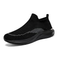 New Fashion Fly Woven Shoes Wholesale Large Size Men's Slip-on Mesh Elastic Eva Sole Couple Style Sneakers