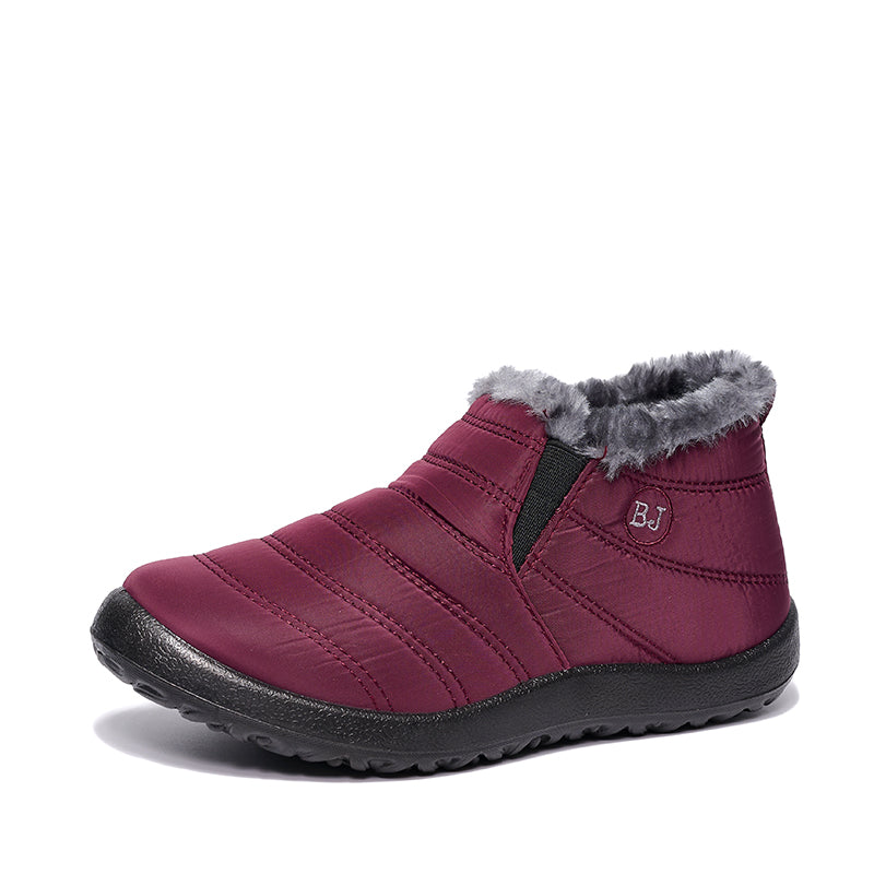 BAIRUILUN Cotton shoes for warmth and splash resistance, PU outsole for anti slip short boots for women