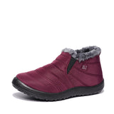 BAIRUILUN Cotton shoes for warmth and splash resistance, PU outsole for anti slip short boots for women