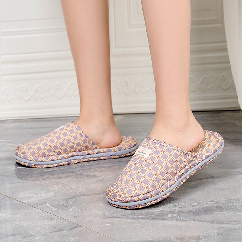 Custom Breathable Soft Flooring Cotton Slippers For Home OEM Four Seasons Bedroom Comfortable Couples Slippers