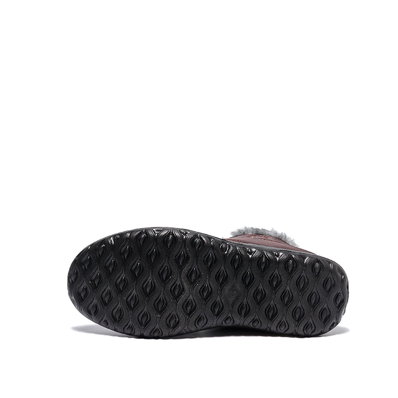 BAIRUILUN Cotton shoes for warmth and splash resistance, PU outsole for anti slip short boots for women