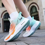 Large Size Unisex Lightweight Breathable Soft Sole Shock Absorption Running Shoes Wholesale Wear-resistant Trend Sports Shoes
