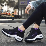 Fashion Summer New Light Comfortable Elastic Top Line Sport Casual Shoes Soft Breathable Mesh Running Casual Shoes For Women