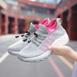 popular Women's Knitted Sock Shoes Comfortable and Wear-resistant Knitted Casual Shoes