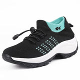 popular Women's Knitted Sock Shoes Comfortable and Wear-resistant Knitted Casual Shoes