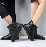 Unisex boots PU short lamb fur custom ankle winter snow boots for men or women