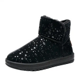 Winter Outdoor Ladies Sequined Boots Warm Boots Women Ankle Plush Cotton Shoes