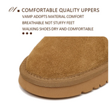 New Style Cow Suede Thick Sole Wool Women Snow Boots Wholesale Light Trend Women Large Size Snow Boots