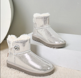 lovely pretty design High Quality Sheepskin women Girls Snow Boots Shoes for factory direct sales snow boots