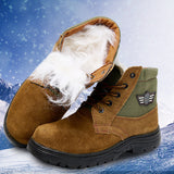 Wholesale Men's Snow Boots Winter New Cashmere Warm Cotton Shoes Wool Outdoor Cold Strap Large Snow Boots