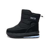 Wholesale Winter the new men's and women's high top waterproof snow boots thicken thermal outdoor casual black snow boots