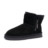 New Style Cow Suede Thick Sole Wool Women Snow Boots Wholesale Light Trend Women Large Size Snow Boots