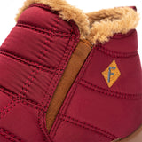 Winter plush keep warm shoes PU good quality upper shoes anti-slip cotton snow boots unisex shoes