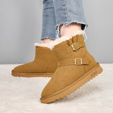 Wholesale Warm And Cold-proof Thick Soled Women Snow Boots Faux Suede Upper Large Size Casual Daily Women Snow Boots