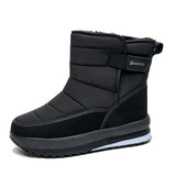 Wholesale Winter the new men's and women's high top waterproof snow boots thicken thermal outdoor casual black snow boots