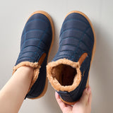 Winter plush keep warm shoes PU good quality upper shoes anti-slip cotton snow boots unisex shoes