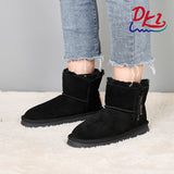 New Style Cow Suede Thick Sole Wool Women Snow Boots Wholesale Light Trend Women Large Size Snow Boots