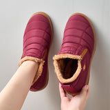 Winter plush keep warm shoes PU good quality upper shoes anti-slip cotton snow boots unisex shoes