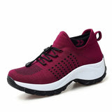 popular Women's Knitted Sock Shoes Comfortable and Wear-resistant Knitted Casual Shoes