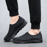 Plus-size Men's Shoes Fashion Breathable Men's Business Shoes British Lazy Slip-on Dad Single Shoes Casual Shoes Men