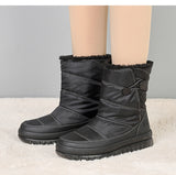 Winter New Cashmere Snow Boots High Fashion Warm Black Flat Northeast Cotton-padded Winter Boots Woman