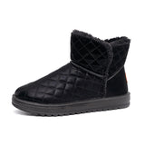 Wholesale Winter Snow Boots Women's Fashion Warm With Velvet Thick Soles Faddish Light Plaid Style Snow Boots